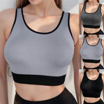 Seamless Women Yoga Bra Racerback Sports Crop Tops Breathable Gym Tank Top No Pads Quick Drying Fitness Running Workout Tops