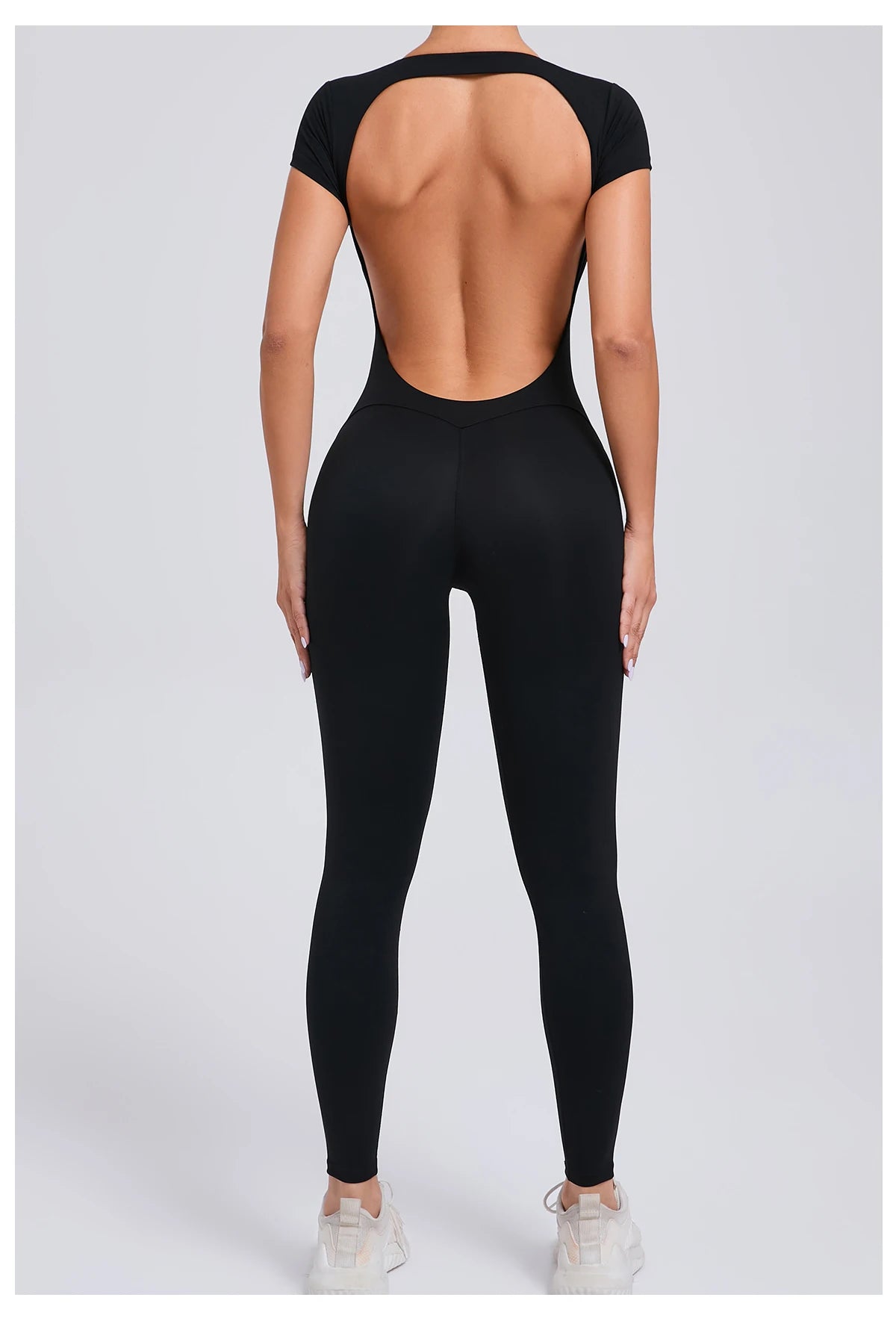 One-piece Yoga Padded Backless Suit Female Rompers Quick Dry Yoga Clothing Workout Bodysuits Scrunch Sports Jumpsuit Women