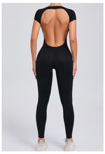 One-piece Yoga Padded Backless Suit Female Rompers Quick Dry Yoga Clothing Workout Bodysuits Scrunch Sports Jumpsuit Women
