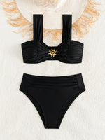 ZTVitality Sexy Solid Bikinis 2026 New Arrival Padded Push Up High Waist Swimsuit Women Swimwear Beachwear 2Piece Bikini Summer