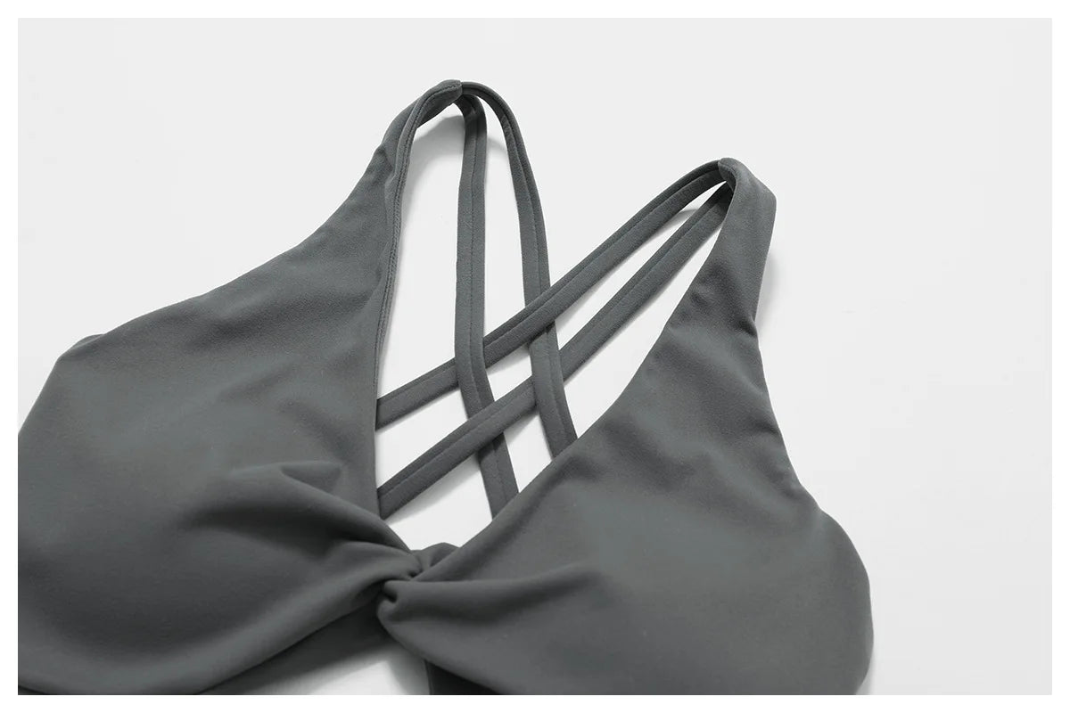 Push Up Gym Top Women Pleated Design Sports Bra Women Sexy Yoga Bra Running Yoga Clothes Women Fitness Workout Brassiere Women