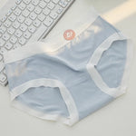 1 Pack 7A Antibacterial Mid-Rise Fit Panties Sexy Lingerie Breathable All-Day Comfortable Briefs Solid Color M-XL Intimates