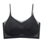 Ultra-Thin Breathable Ice Silk Top Bra Women's Seamless Back Halter Vest Wrap Bra Small Chest Together