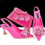 doershowItalian niceShoes With Matching Bags Set Italy African Women's Party Shoes and Bag Sets peach Color Women shHQS1-25