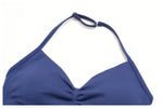 Summer Fitness Suit Women Seamless Hanging Neck Pleate Sports Bra Yoga Sets High Waist Wide Leg Leggings Running Athletic Wear