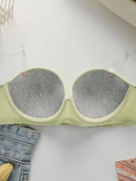 Women's Sexy Lace Front-Buckle Bra with Steel Ring Gathered Push-Up Breathable Comfortable Close-Fitting Underwear MR3466