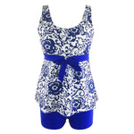 DEKA Swimsuit Women Plus Size Swimwear Two Pieces Tankini Set Female Print Bikini Brazilian Bather Monokini Bathing Suit Beachwa