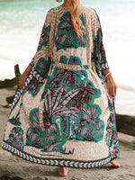13 Colors Printed With Belt Crochet Knitted Tunic Beach Cover Up Cover-ups Beach Dress Beach Wear Beachwear Female Women K7201