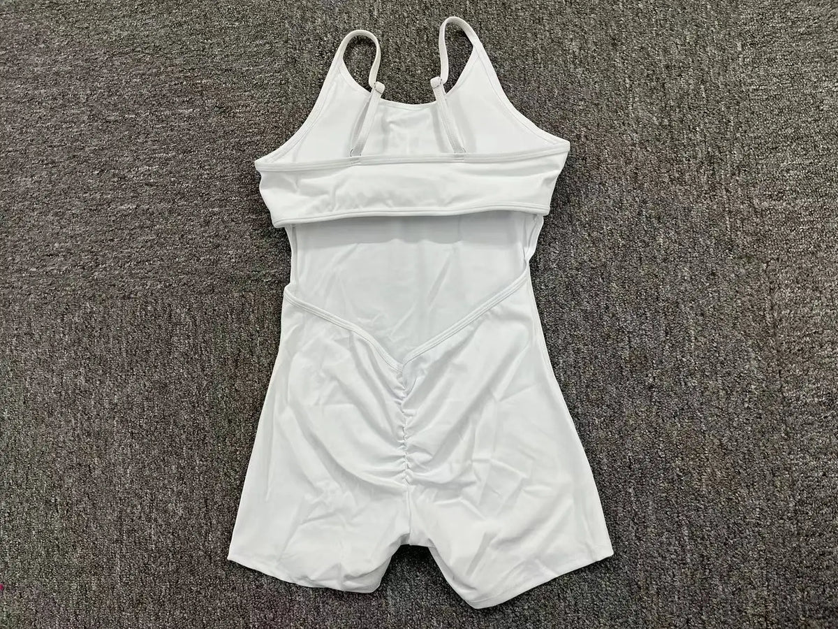 Yoga Jumpsuit Seamless Sports Jumpsuit Set Woman Gym Short Sets Backless Fitness Suit Elastic Workout Clothes for Women Bodysuit