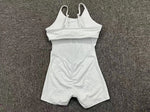 Yoga Jumpsuit Seamless Sports Jumpsuit Set Woman Gym Short Sets Backless Fitness Suit Elastic Workout Clothes for Women Bodysuit