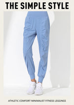 Hearuisavy Yoga Pants Loose Slim Quick-Dry Yoga Pants Pleated Hem Bound Running Fitness Capris Pockets Jogging Pants Woman