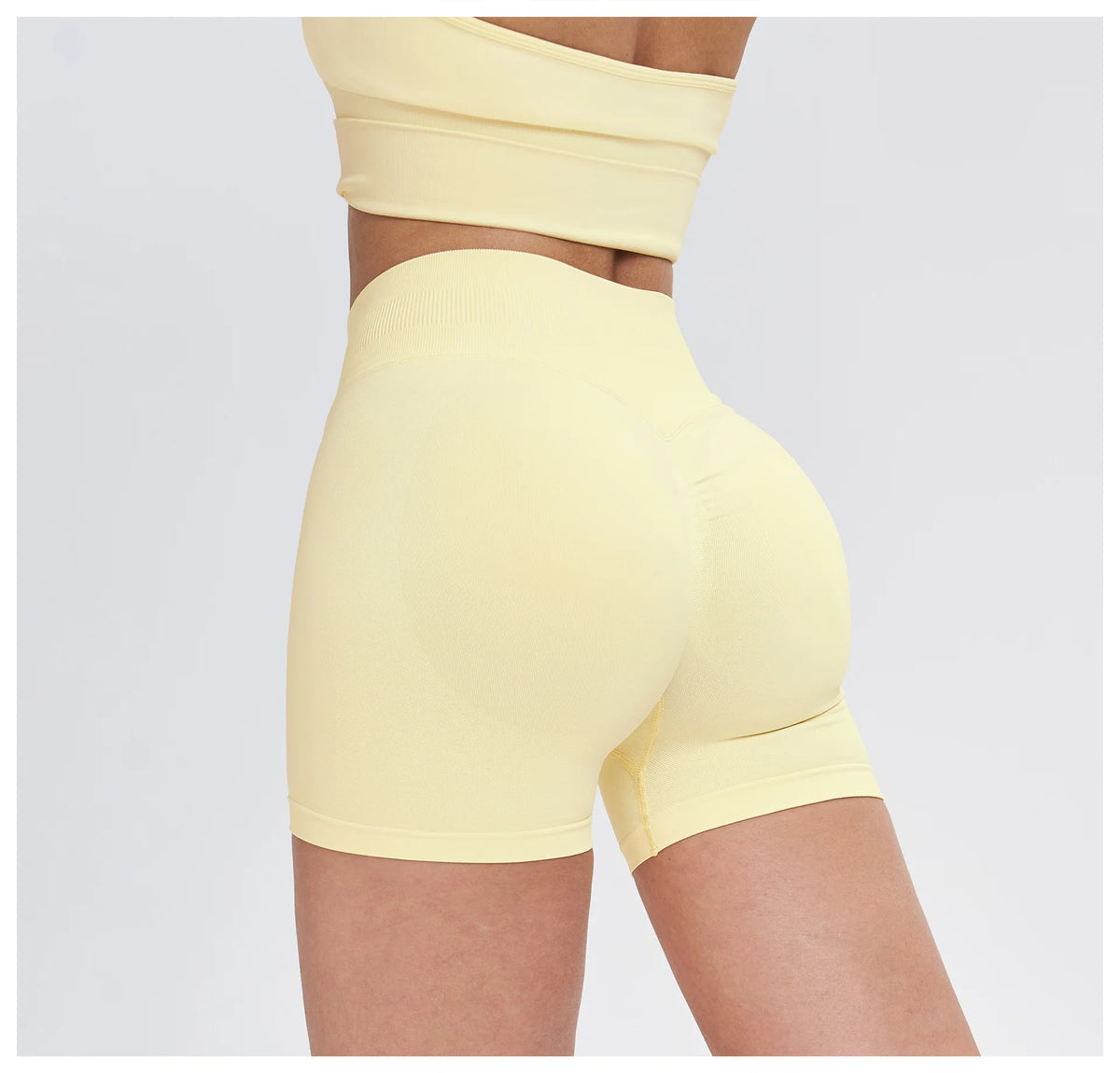 High Waist Shorts Seamless Yoga Shorts Workout Fitness Lift Peach Butt Fitness Tight Gym Running Body Shaper Pants Ribbed Shorts