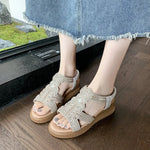 Fashion Women's Sandals Comfortable Women Shoes Rhinestones Wedge Sandals Summer 2026 New Roman Sandals