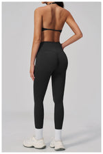 Breathable Quick Drying Yoga Set for Women Beauty Back Sports Bra High Waist Leggings Fitness Suit Outwear Gym Running Tracksuit