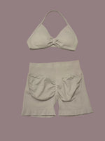 2 Piece DFTLF Impact Gym Set Women Sports Bra Shorts Sets Open Back Scrunch Butt Seamless Workout Jogging Sports Training Set