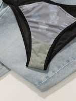 Women's Sexy Lace Splice Floral Pattern Bra Set with Steel Ring Gathered Support Easy Wash Quick Dry Underwear Set YS2991