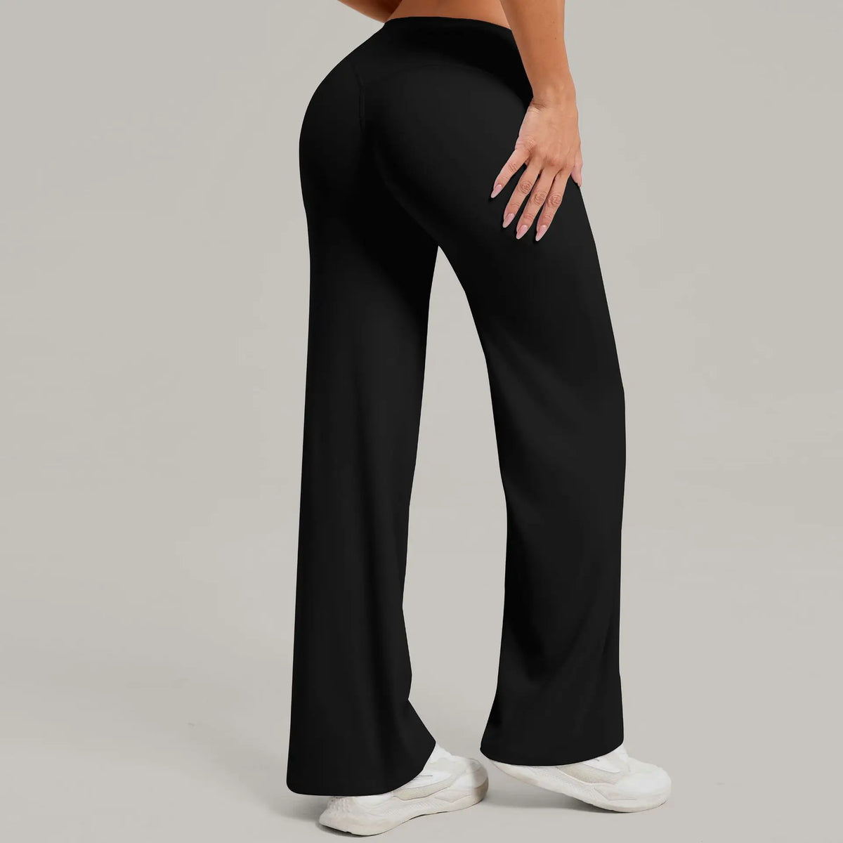 Women's Pilates Straight Yoga Pants Leggings Versatile Loose Wide-Leg Running Sports Fitness Hip-Lifting High Waist Trousers