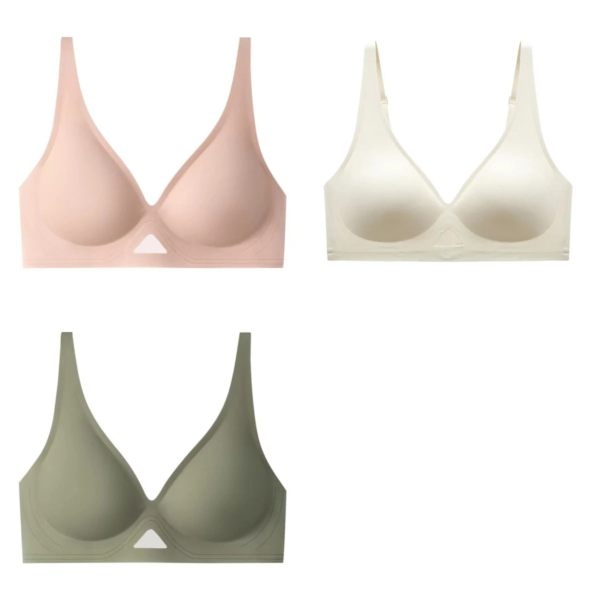 3pcs/Lot Seamless Bras for Women Push Up Brasiere Deep V Bralette Comfort Nonwire Underwear Female Invisible Bra Sexy Lingerie