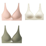 3pcs/Lot Seamless Bras for Women Push Up Brasiere Deep V Bralette Comfort Nonwire Underwear Female Invisible Bra Sexy Lingerie