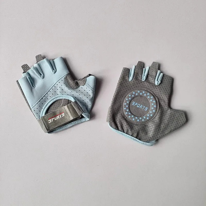 Women's Anti-Slip Wear-Resistant Fitness Half Finger Gloves for Yoga Spinning Bike Sports Cycling - Sweat Absorbent Cocoon-Free