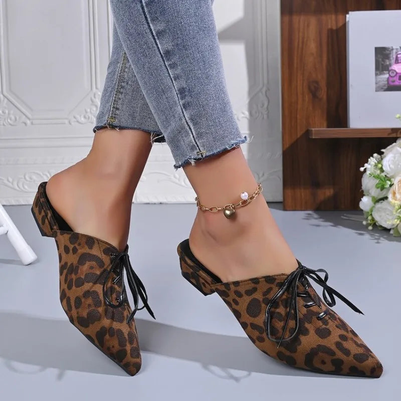 Women's Slippers Flats Sandals Pointed Toe Mule Shoes Summer 2026UpShoes Sexy Slides