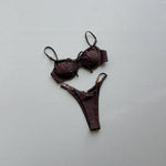 New Fashion Women Sexy Underwire Padded Swimsuit Bead Decor Lace-up Backless Micro Bikini Beachwear Push Up Low Waist Swimwear