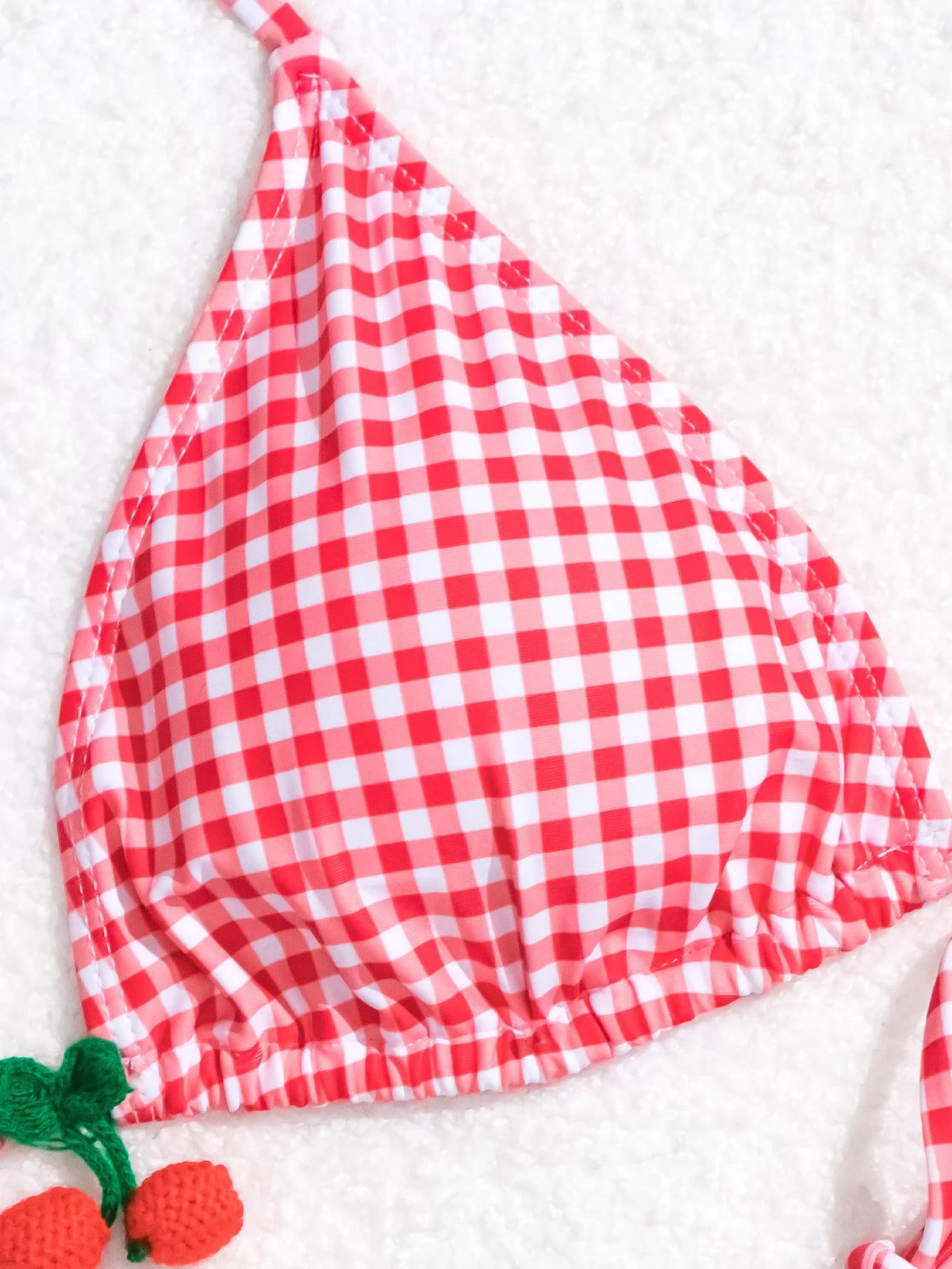 Sexy Micro Bikini 2024 Woman Swimsuit Red Gingham Swimwear Women String Thong Bikinis Set Female Bathing Suit Beach Wear Biquini