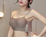 Women's Backless Thick Padded Push Up, Sticky Adhesive Bra Small Bust, Strapless Invisible Bralette Beach & Party Essential ABC