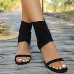 Women's Summer Stiletto Versatile Kitten Heel Roman Sandals