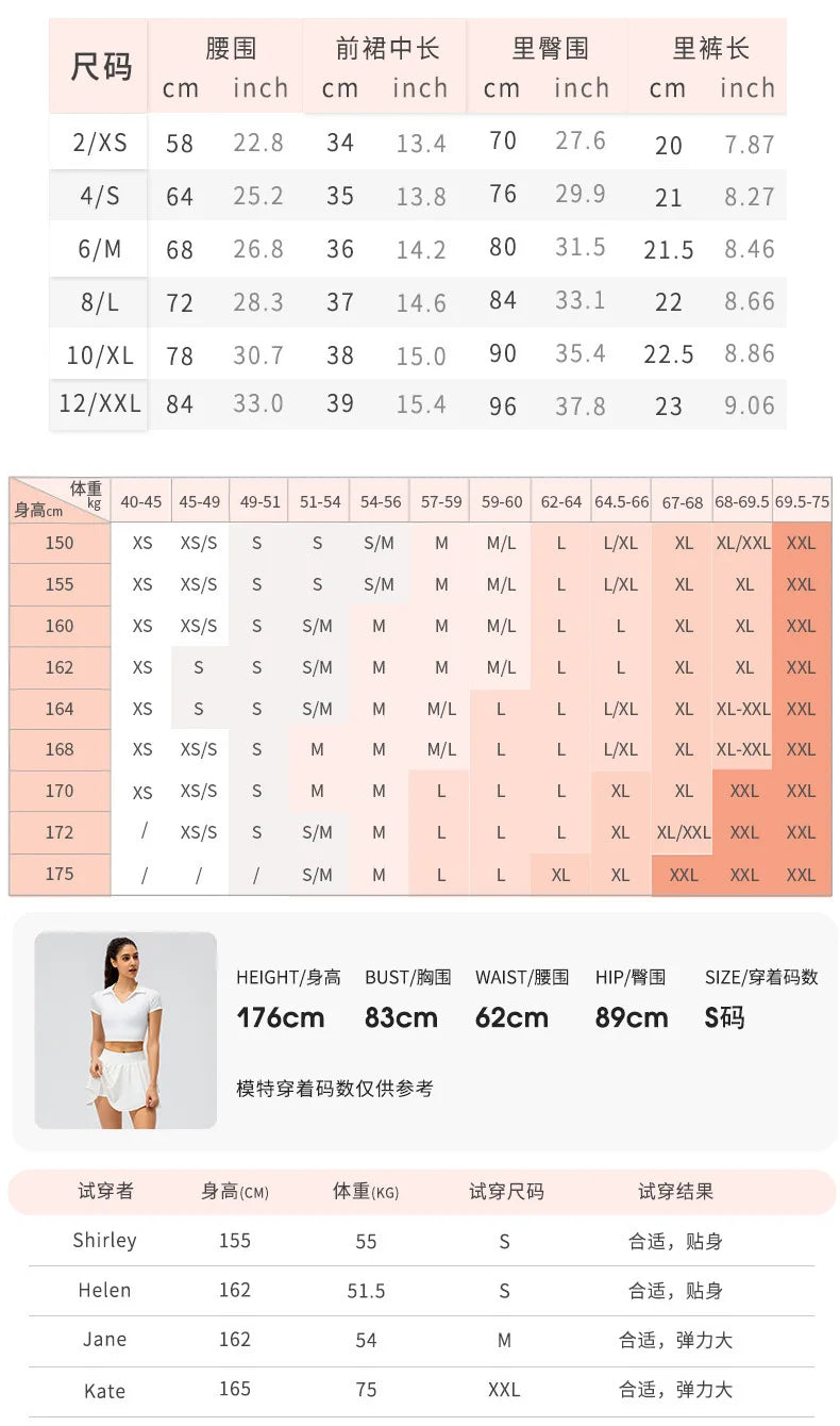 Summer Golf Skirt Women High Waist Running Outdoors Tennis Sport Skirt Pockets Fitness Gym Casual Shorts Athletic Workout Skirts