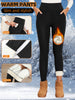 Winter Fleece Leggings Thick Pockets Pants Women High-Waisted Thermal Tights Tummy Control Super Warm Legging Casual Wear