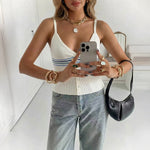 Summer Y2K Hot Girl Camisole V Neck Woolen Vest
