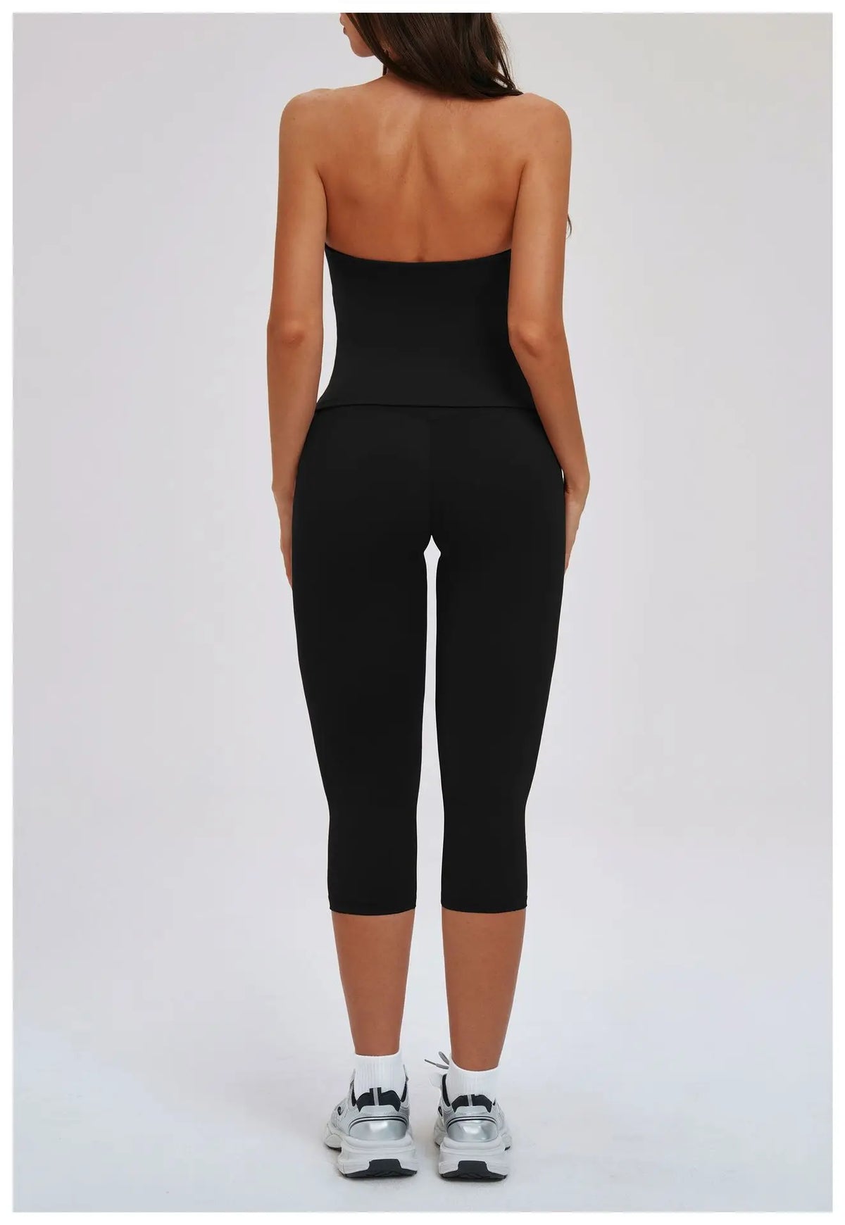 2PCS Workout Set Women Yoga Sets V Neck Cross Slim Sports Tank Top Athletic Wear Outdoor Tight High Waist Leggings Fitness Suits