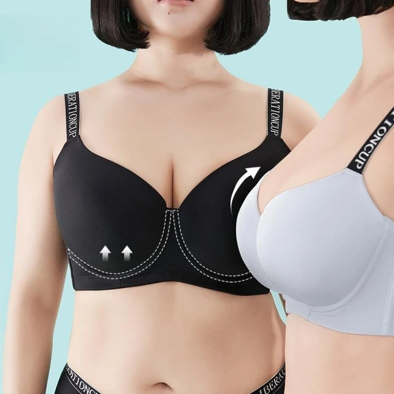 Comfortable Seamless Bra Anti Sagging Plus Size Bra Full Cup for Women Seamless Gathering Minimizer Sport Everyday Bra