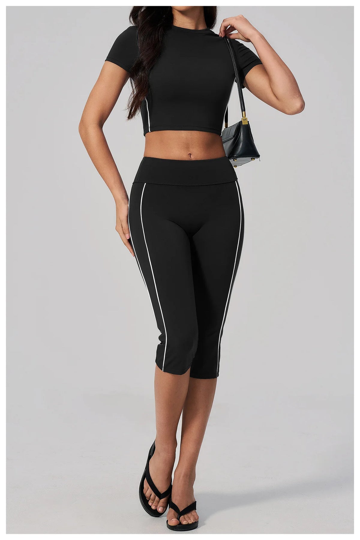 Color Blocked Yoga Suit Women Tracksuit Short Sleeve Shock-absorbing Sports T Shirts High Waist Pants Gym Running Fitness Suits