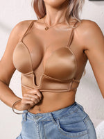 Sexy Trendy Deep V Simple Women's Bra Invisible Thin Cup Dress Bra Underwire Push up Bra Sexy Backless Lingeries Women's Bra
