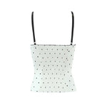 Sexy Polka Dot Camisole For Women Niche Lace Collar Slim-fit Outerwear Suitable For Seaside Vacations Elegant Charming 9B81