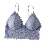 Floral Lace Bras Women Sexy Lingerie V-Neck Bralette Female Wire Free Underwear Beauty Back Push-Up Bra Brassiere