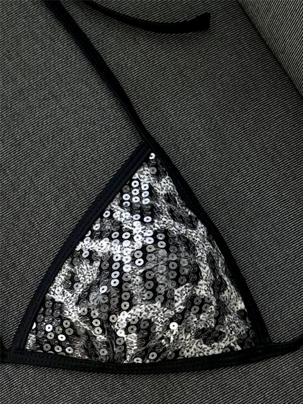 Sexy Brown Leopard Sequin Swimwear Halter String Triangle Bikini Femmes Women 2026 Micro Thong Swimsuit Bikinis Sets De Mujer