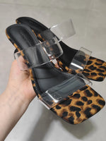 Y2K PVC Transparent Designer Sandals Women Shoes Slip On Hollow Wedge Slide Mules Beach Vacation 6cm Comfortable Walking Heels