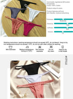 New 3PCS/Set Cotton Bikini Panties Women Sexy Solid Color Low Waist Thongs Female Breathable G-String Underwear Comfort Lingerie