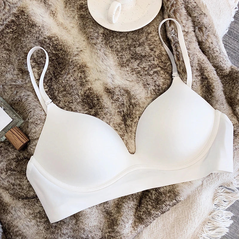 Seamless Underwear for Women Sexy Small Breast Push Up Bra Wireless Breathable Lingerie Backless Comfort Adjustable Brassiere