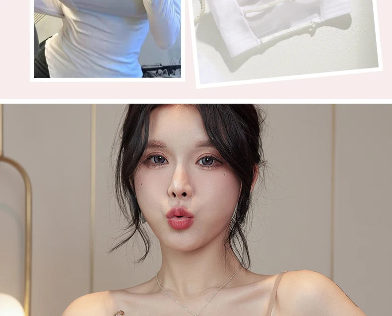 MOYISU Low Back Bra Small Chest -Thickened Pads Convertible Straps Seamless Enhancer for Dresses Elegant Exposed Shoulder Design