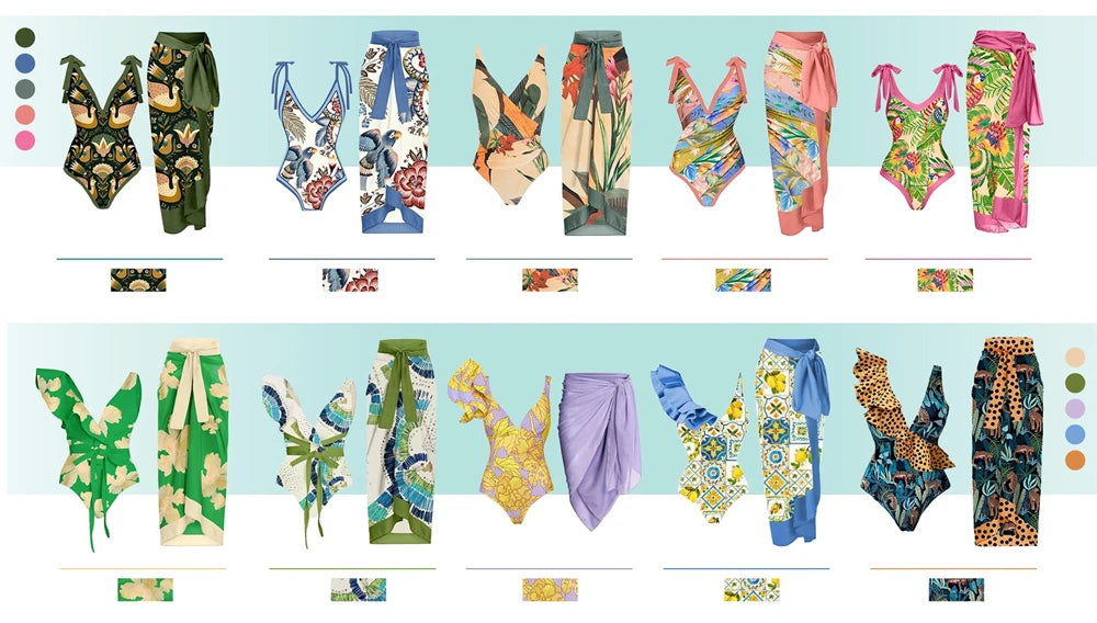 Blue 3D Flower One Piece Swimsuit Luxury Women Swimwear 2024 Monokini Bodysuit Swim Suit Bathing Suit Beachwear Summer Suits