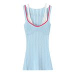 Women's Fashion Internet Celebrity V-Neck Sexy Fake Two-Piece Knitted Vest Top For Woman Pure Desire Casual Elegant U3C0