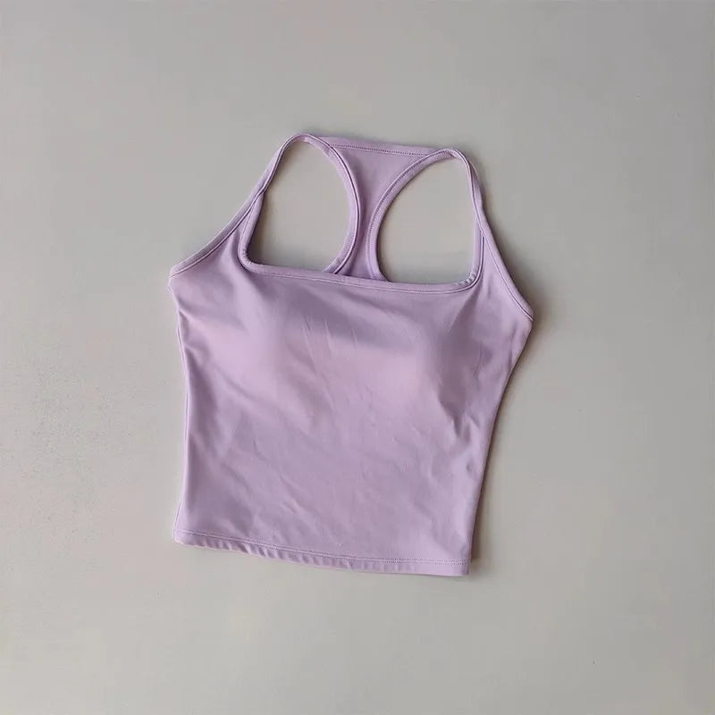 Women's Cross-Back Yoga Sports Vest One-Piece Cup Versatile Training Fitness Bra Colorful Fitness Clothing for Active Women