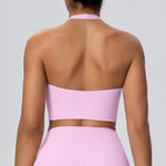 Sexy Gym Women's Sports Bra Breathable Hanging Neck Backless Sports Bra Women's Comfortable Exercise Pilates Training Yoga Top