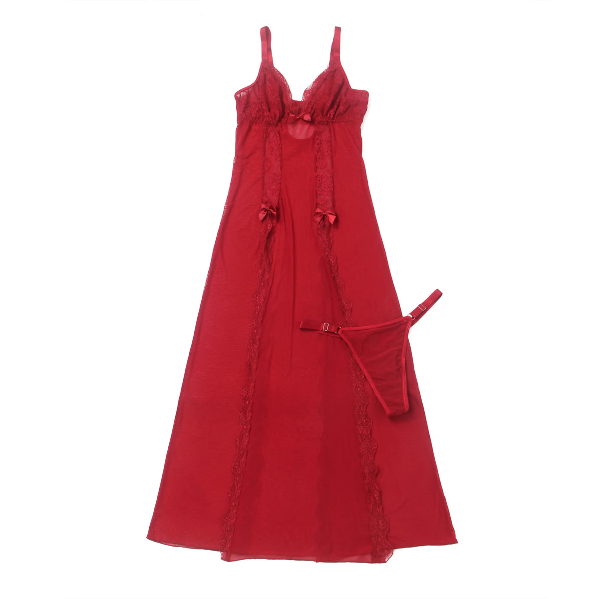 Leopard Print Mesh Lace Nightgown for Women Wild Animal Sleepwear See Through Deep V Long Split Open Back Sexy Lingerie Dress