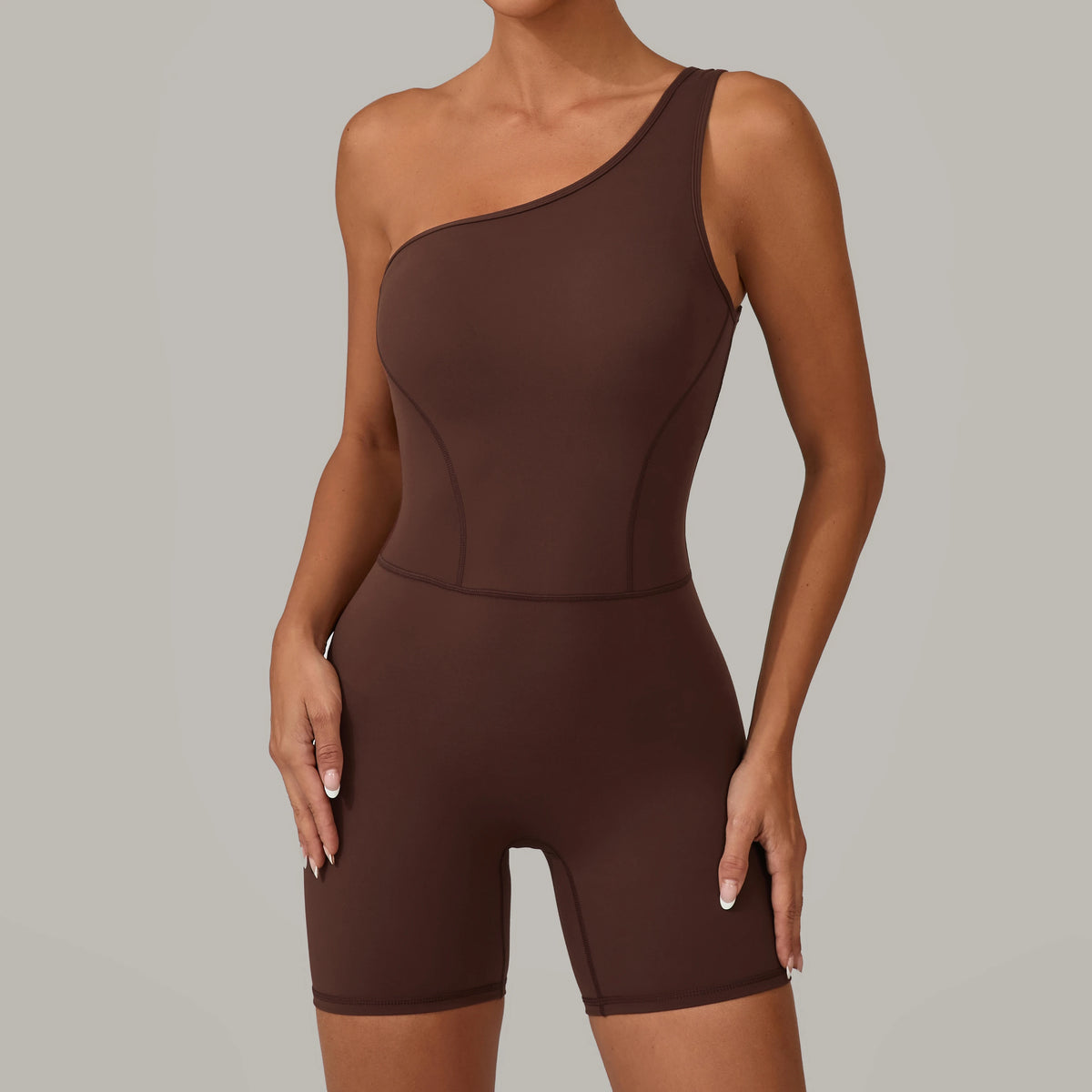 One Shoulder Women Sports Jumpsuit Sleeveless Yoga Rompers Backless Sportswear Women Workout One Piece Bodysuits Female