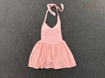 Hanging Neck Tennis Dress Women Solid Color Sleeveless Sports One Piece Pocket Suits Outdoor Running Fitness Yoga Golf Dresses